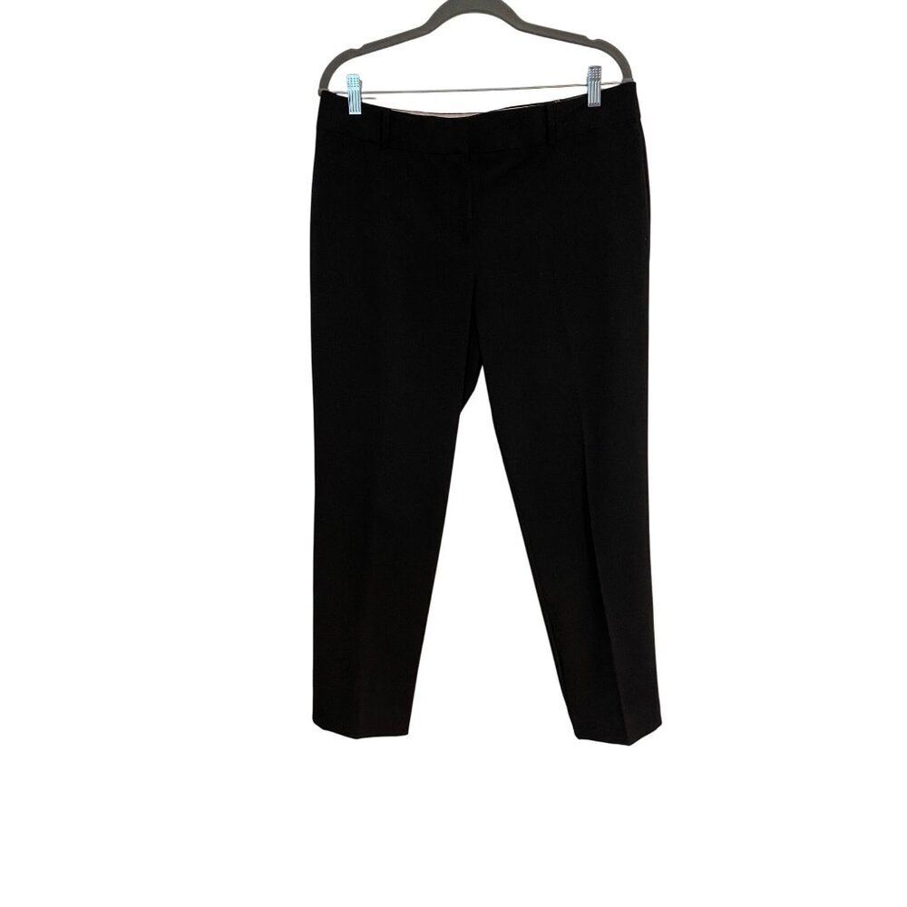 Liz Claiborne Career Women Black Emma Classic Ankle Dress Pants Size 10 Office